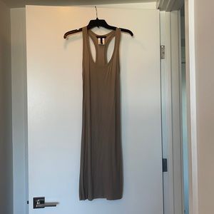 Beige BCBG Maxazria Racer back Maxi Dress